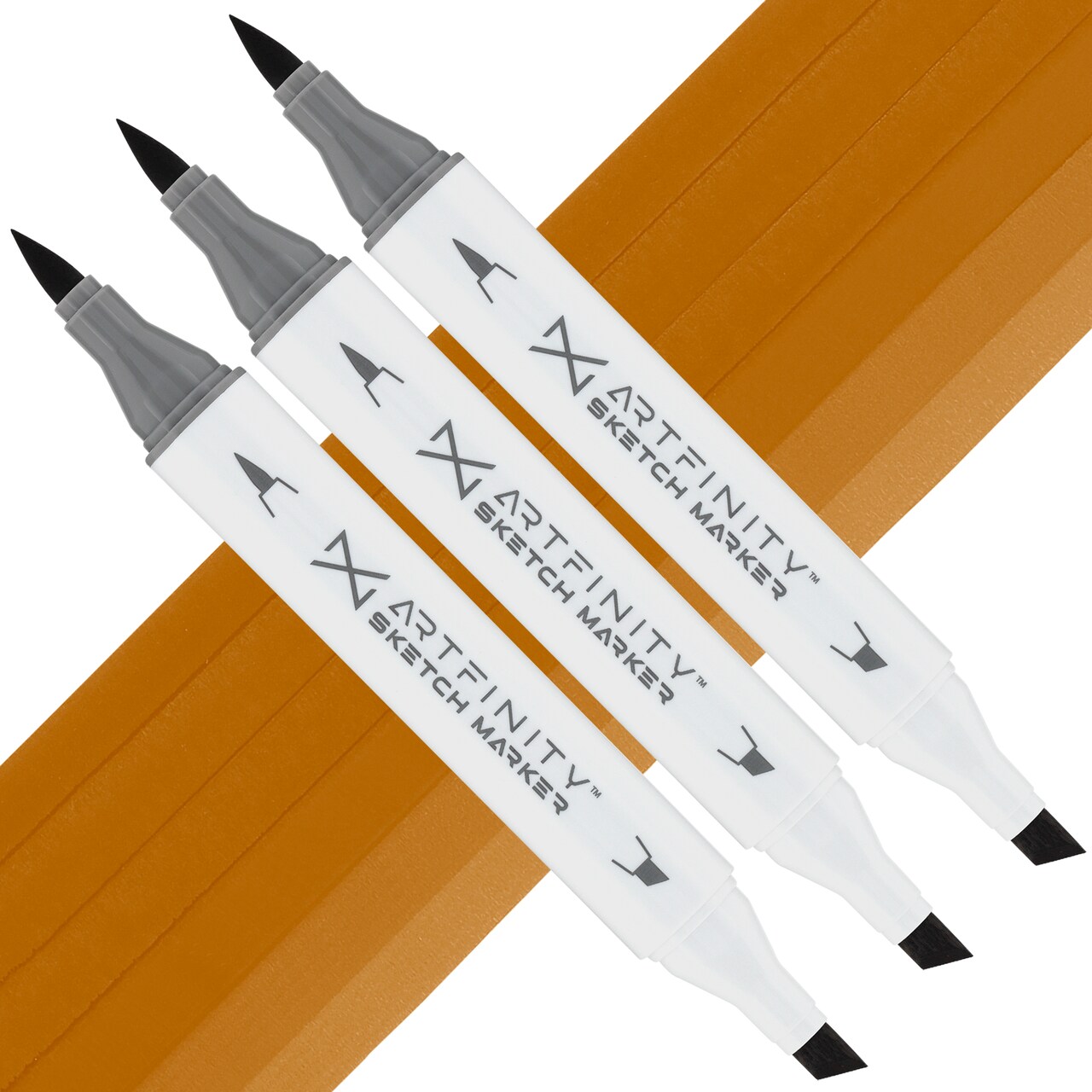 Artfinity Sketch Marker Sets - Set of 3 - Lionet Gold Y4-6, Vibrant, Professional, Dye-Based Alcohol Markers for Artists, Drawing, Travel, & More